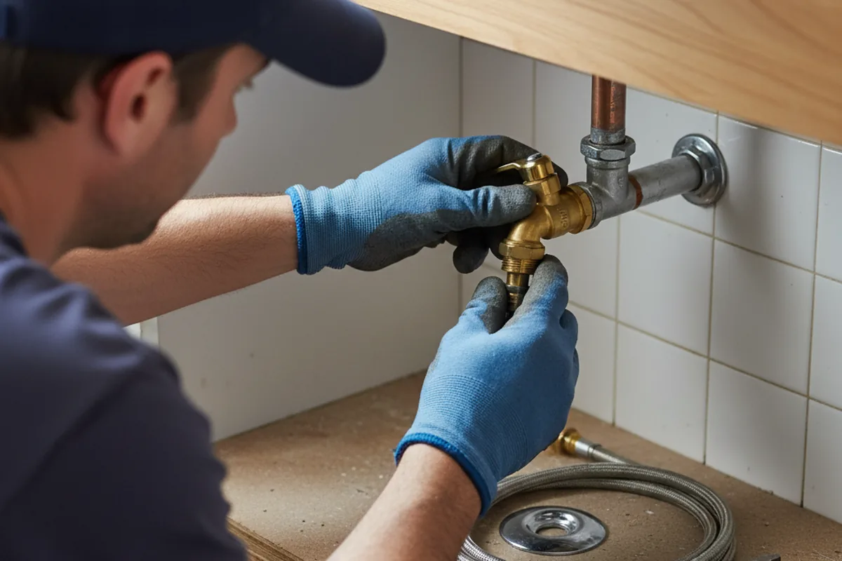 Shutoff valve and fitting work during Emergency Plumbing in Pendleton